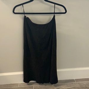 Brown suede skirt
